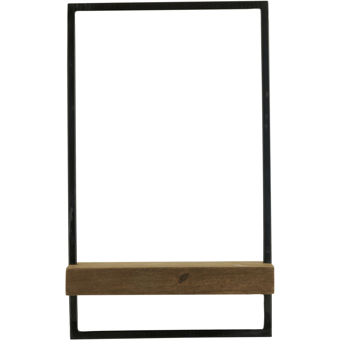 Wandplank Pardal hout metaal 50x30 cm bruin