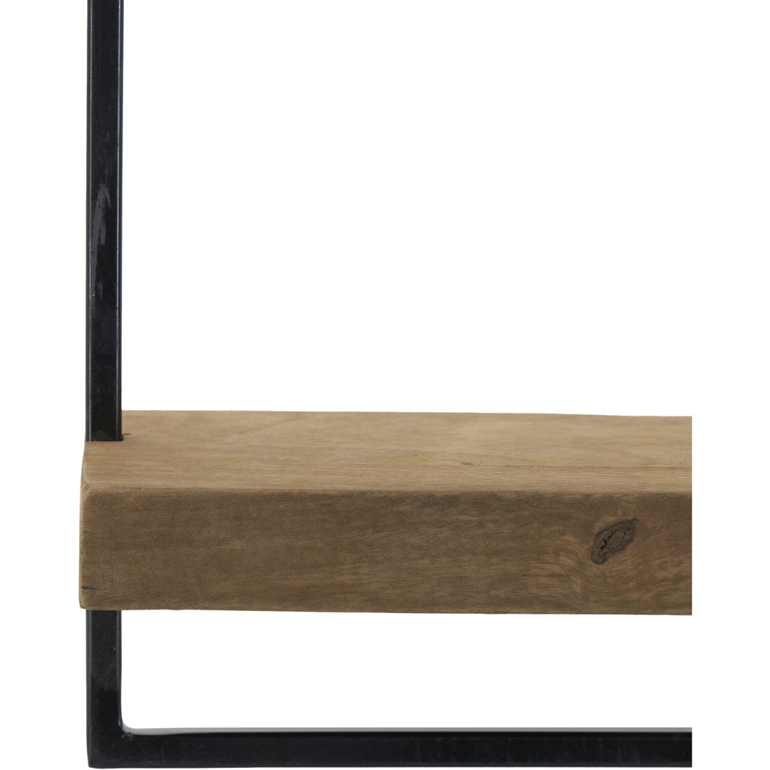 Wandplank Pardal hout metaal 50x50 cm bruin