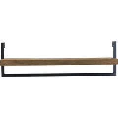 Wandplank Pardal hout metaal 24x80 cm bruin