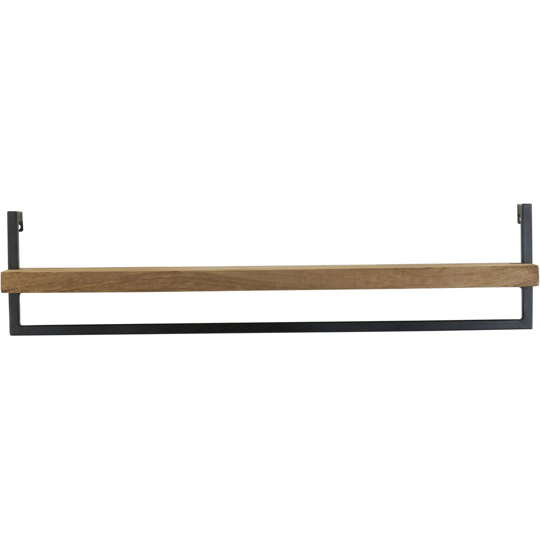 Wandplank Pardal hout metaal 24x100 cm bruin