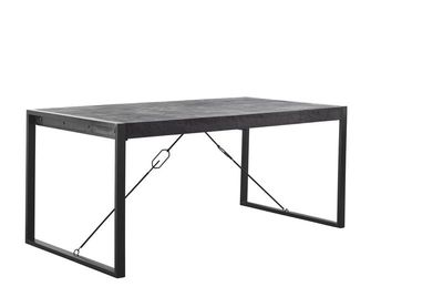 Eettafel Newhaven U-poot zwart 140x80 cm rechthoekig