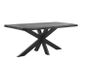 Eettafel Newhaven zwart mangohout 180x90 cm rechthoekig