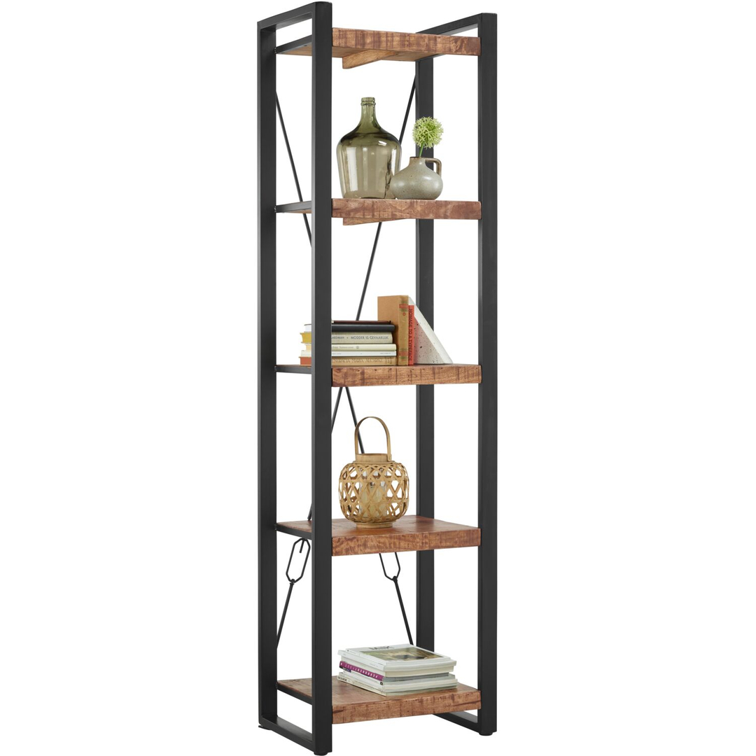 Boekenkast Newhaven mangohout 200x55x40 cm