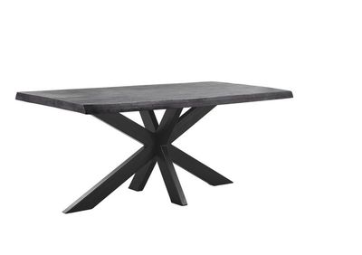 Eettafel Newhaven zwart mangohout 240x100 cm rechthoekig