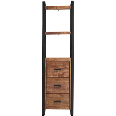 Boekenkast Newhaven mangohout 3 laden 200 cm