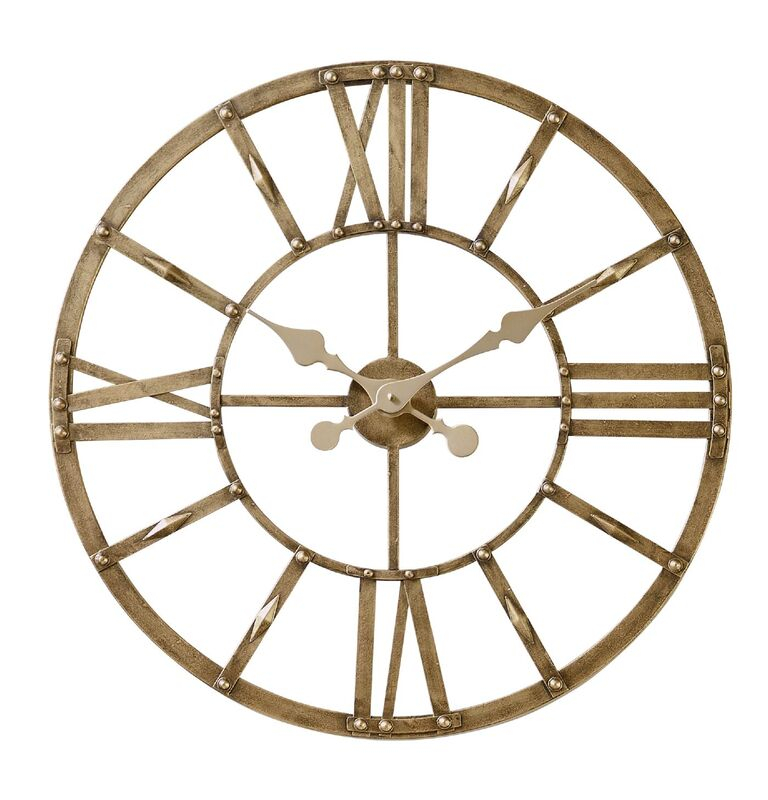 Metalen klok NIMAR Ø60cm brass