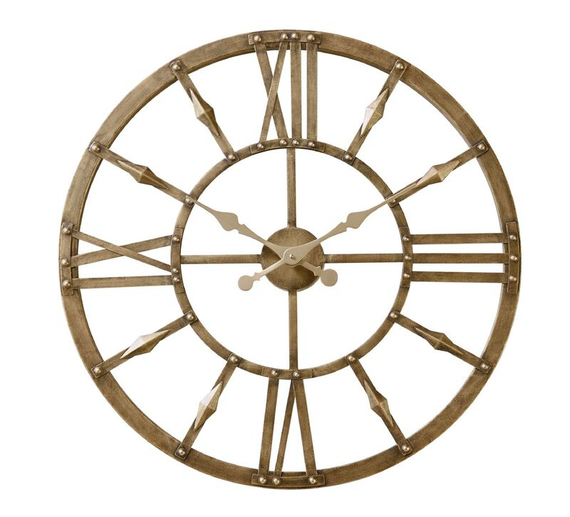 Metalen klok NIMAR Ø80cm brass