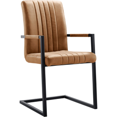Eetkamerstoel Pareda met armleuning  cognac