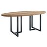 Ovale eettafel Vinito 200x100 cm visgraat naturel