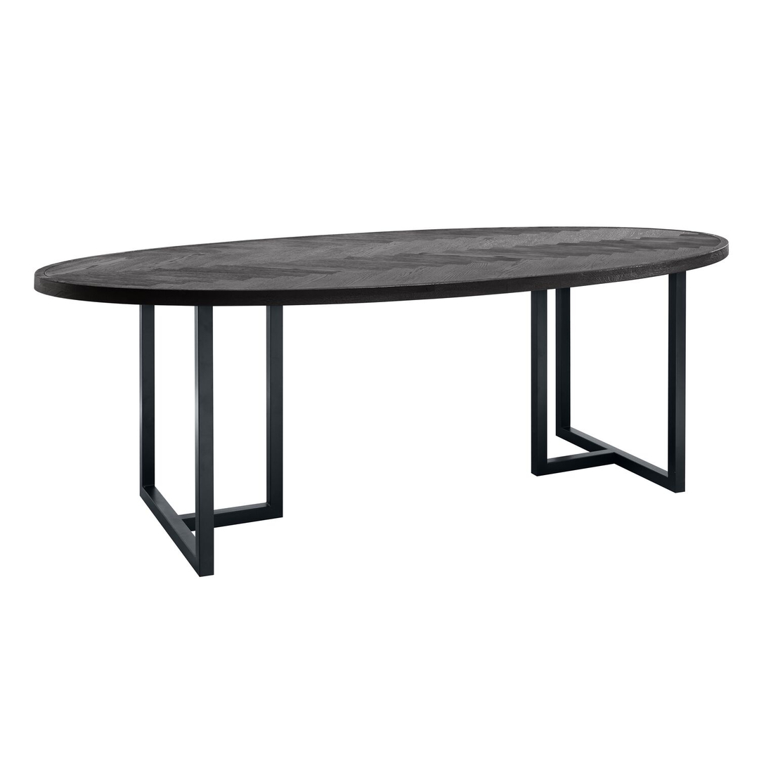 Eettafel Vinito 200x100 cm eikenfineer zwart