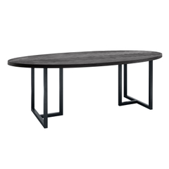 Eettafel Vinito 200x100 cm eikenfineer zwart
