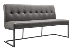 Eetkamerbank Oro 170 cm microleder donkergrijs