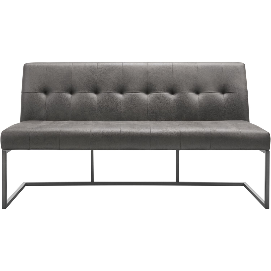 Eetkamerbank Oro 170 cm microleder donkergrijs