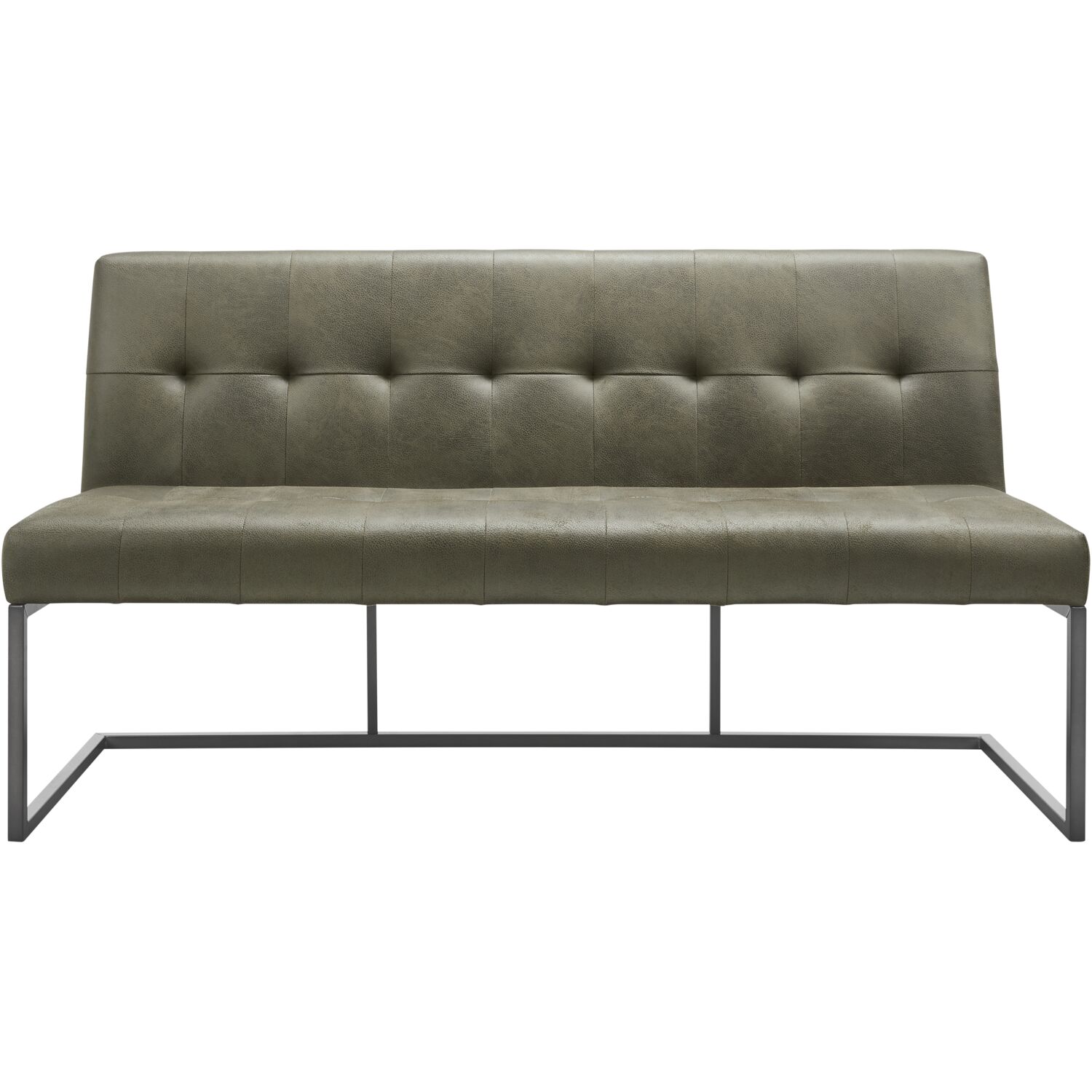 Eetkamerbank Oro 170 cm microleder groen