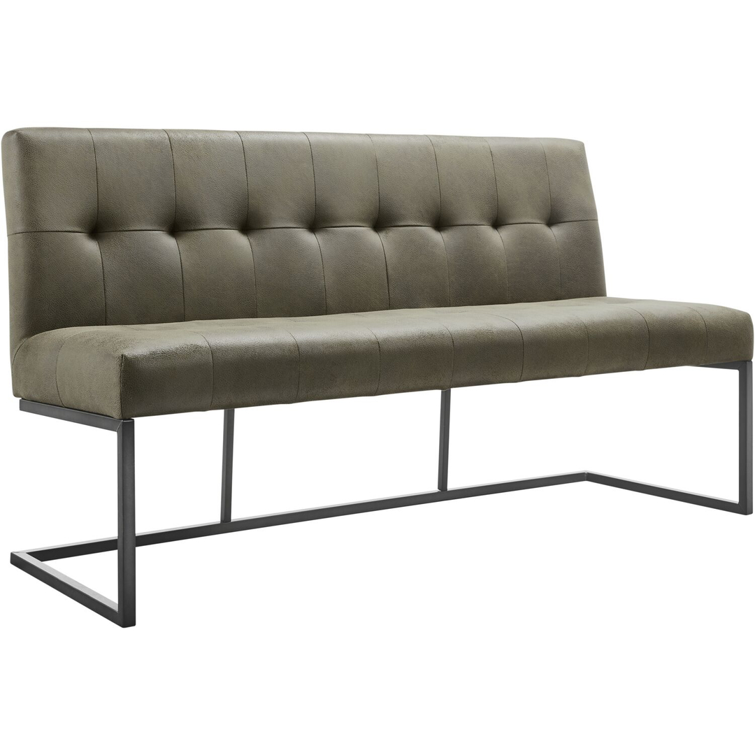 Eetkamerbank Oro 170 cm microleder groen