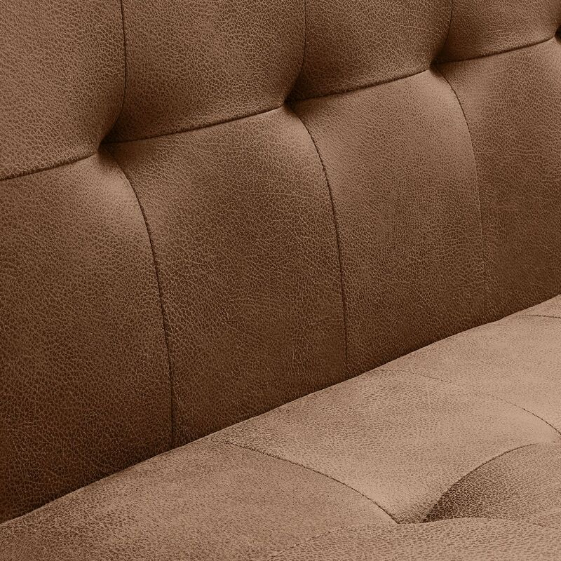 Eetkamerbank Oro 170 cm microleder bruin