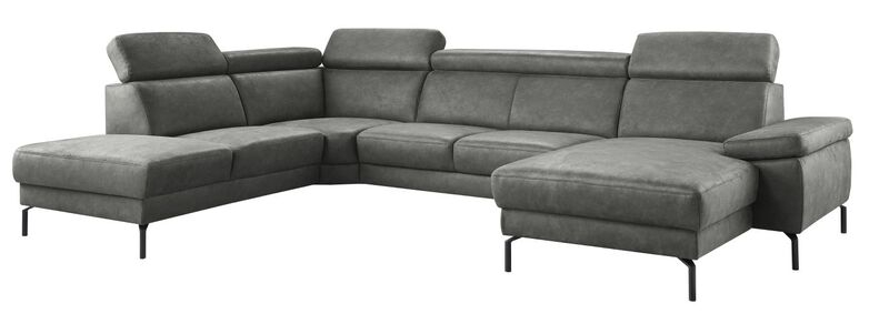 Hoekbank links Tusari microleder antraciet excellent comfort