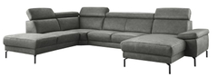 Hoekbank links Tusari microleder antraciet excellent comfort