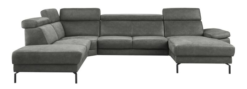 Hoekbank links Tusari microleder antraciet excellent comfort