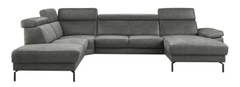 Hoekbank links Tusari microleder antraciet excellent comfort