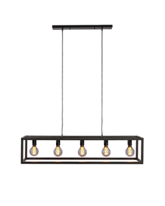 Hanglamp Tiamo zwart staal 5-lichts