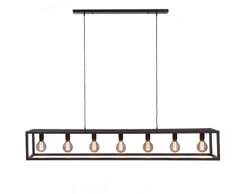 Hanglamp Tiamo zwart staal 7-lichts