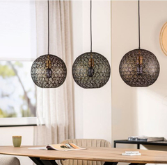Hanglamp Tossica Ø 30 cm zwart staal 3-lichts