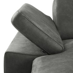 Hoekbank rechts Tusari microleder antraciet excellent comfort