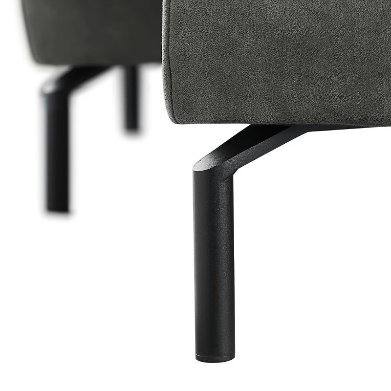 Hoekbank rechts Tusari microleder antraciet excellent comfort