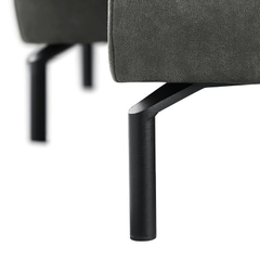 Hoekbank rechts Tusari microleder antraciet excellent comfort