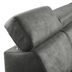 Hoekbank rechts Tusari microleder antraciet excellent comfort