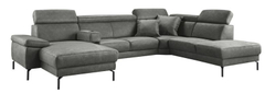 Hoekbank rechts Tusari microleder antraciet premium comfort