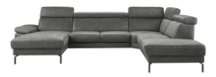 Hoekbank rechts Tusari microleder antraciet premium comfort