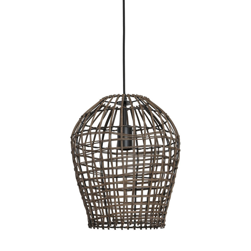 Hanglamp Scarperio rond 31 cm rotan bruin