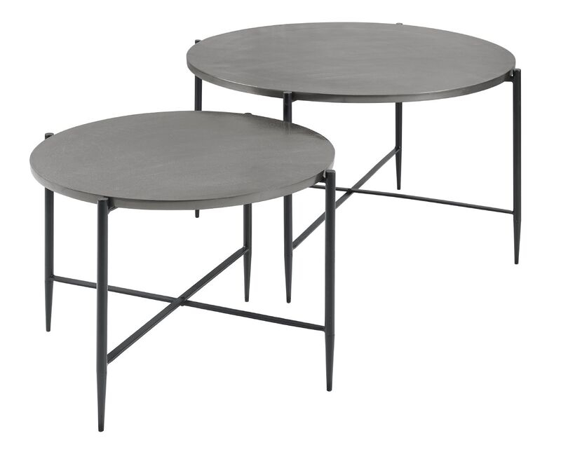 Salontafelset Pilunio 64 en 84 rond nikkel