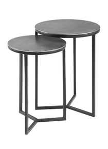 Bijzettafelset Pilunio 33 en 40 cm rond nikkel
