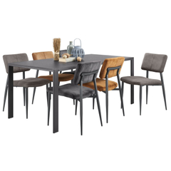 Eetkamerstoel Gento velvet antraciet