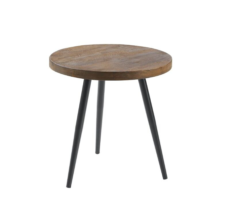 Bijzettafel Fidanza rond 40 mango bruin