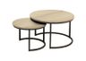 Salontafelset Lunata 55 en 75 cm rond fresh oak