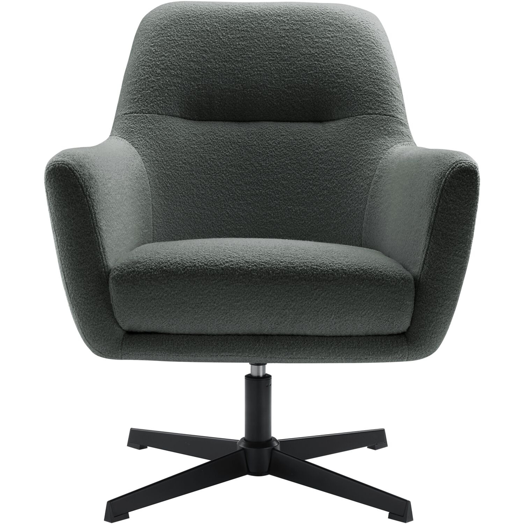 Draaifauteuil Tarkio bouclé donkergrijs