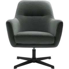 Draaifauteuil Tarkio bouclé donkergrijs