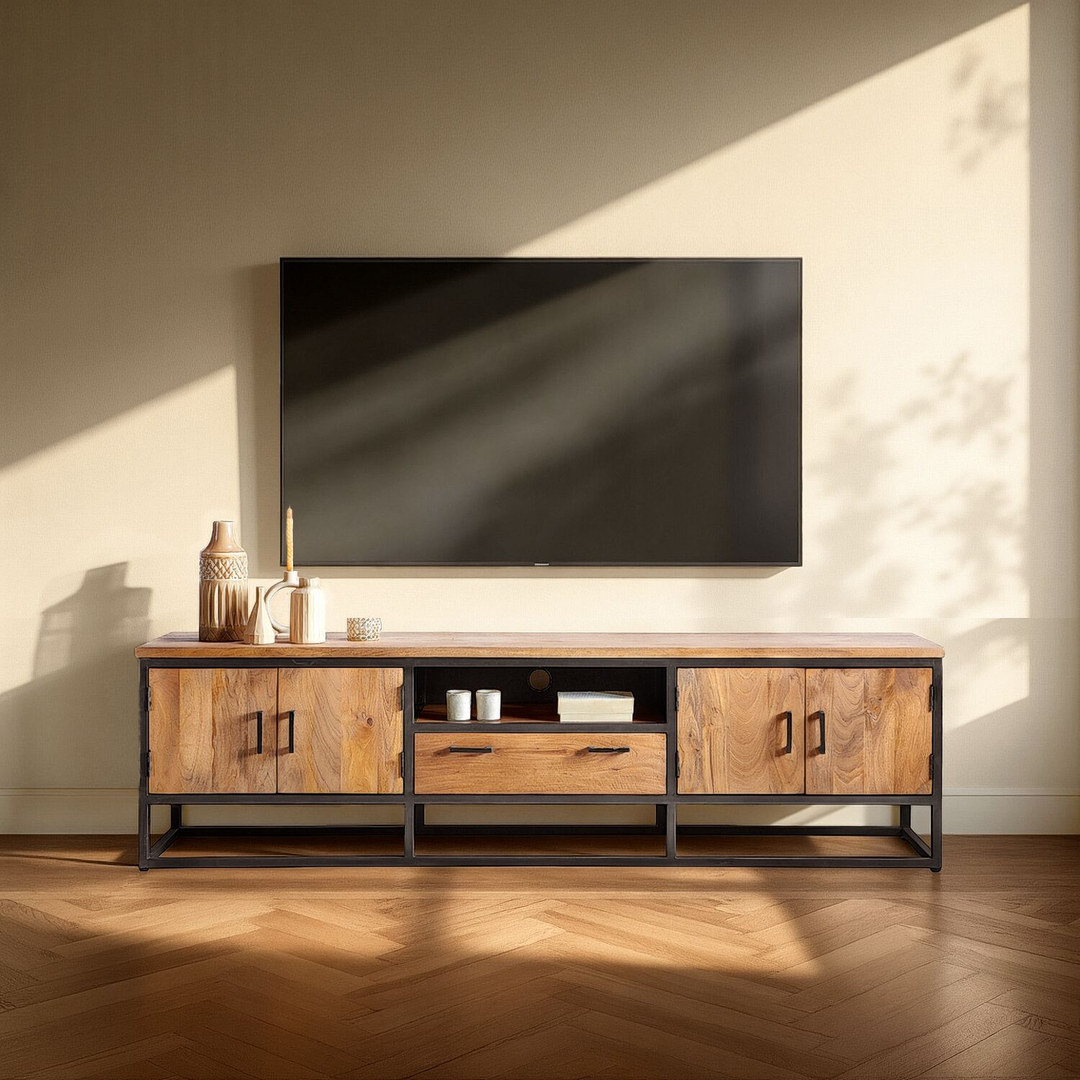 TV-meubel Mesola (220 Cm) mango natural