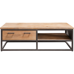 Salontafel Mesola 65x130 cm rond mango natural
