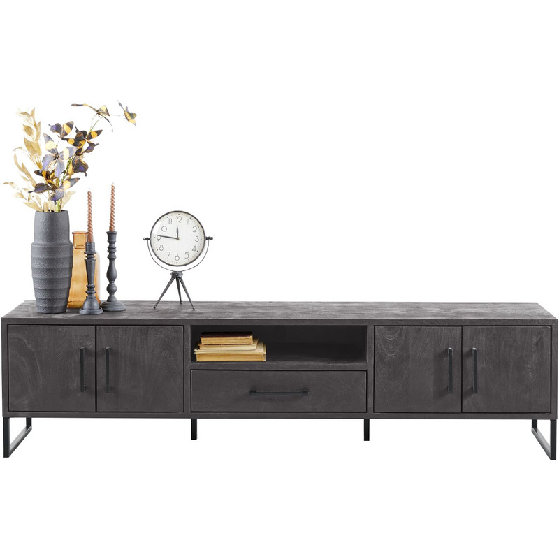 TV-meubel Piastra 188 cm zwart