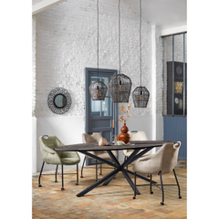 Eettafel Piastra 230x115 cm ovaal zwart
