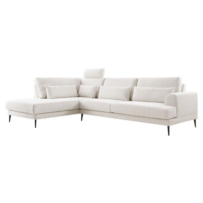 Hoekbank links Ansio beige premium comfort