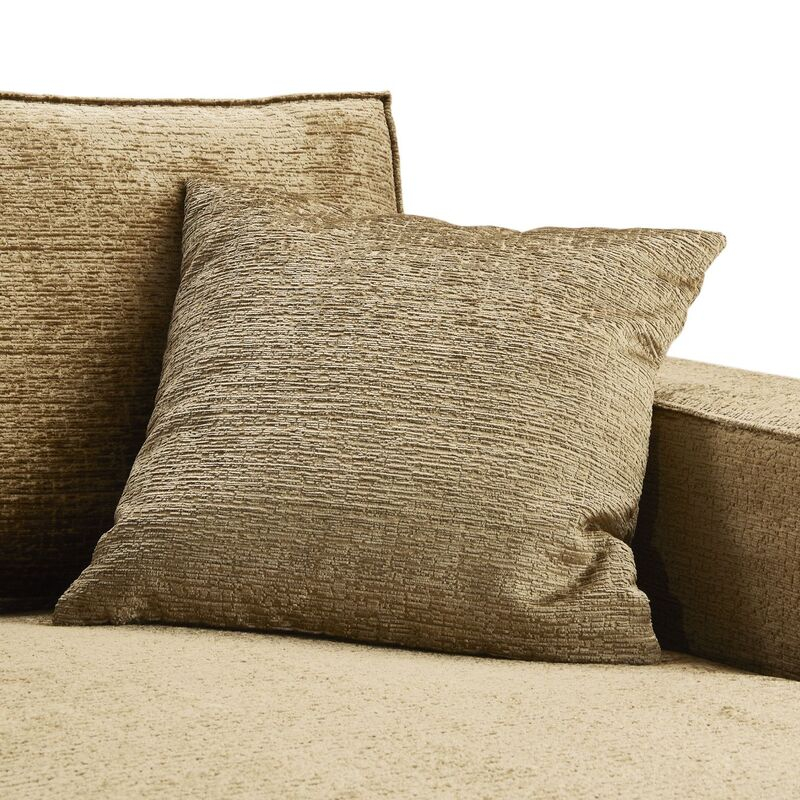 Hoekbank rechts Andelo pocket/visco zitting bruin