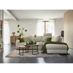 Salontafelset Lunata 55 en 75 cm rond barley