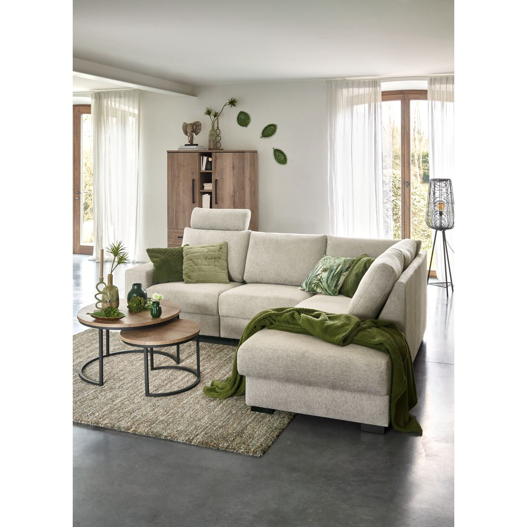 Salontafelset Lunata 55 en 75 cm rond barley