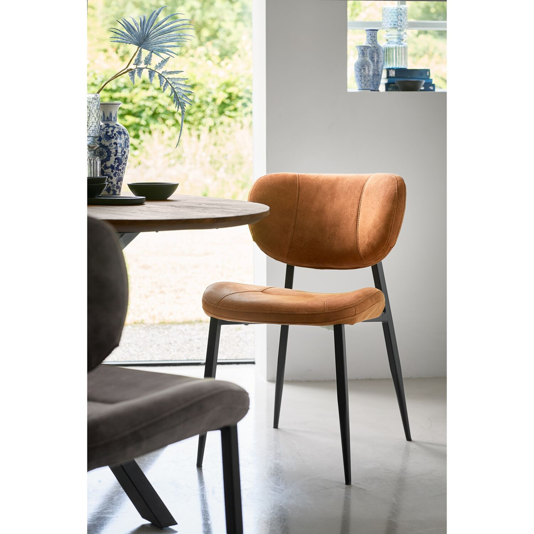 Eetkamerstoel Gomba microvezel cognac